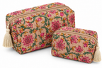 Blush Garden Quilted Organiser Pouch Set – Set of 2