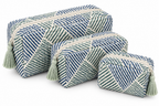 Coastal Breeze Quilted Organiser Pouch Set – Set of 3