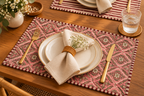 Gulabi Jaal – Reversible Quilted Placemats (Set of 4)