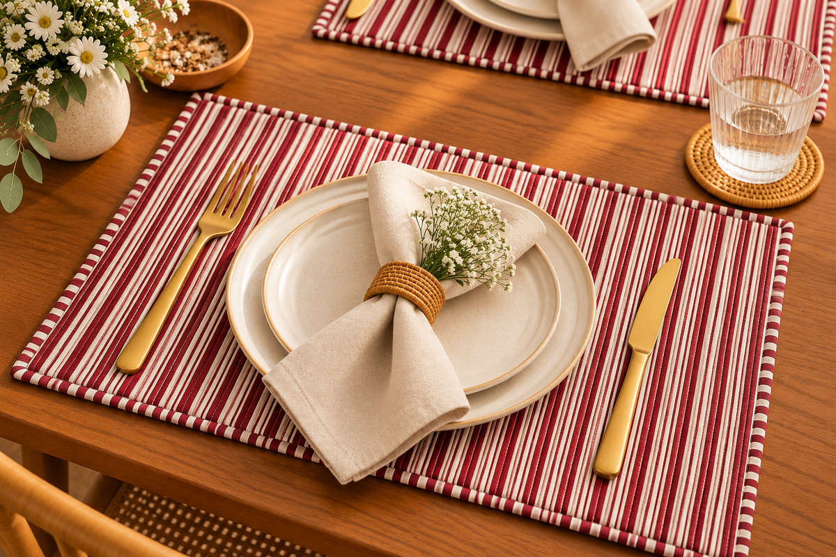 Gulbahar – Reversible Quilted Placemats (Set of 4)