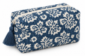 Indigo Bloom Quilted Organiser Pouch