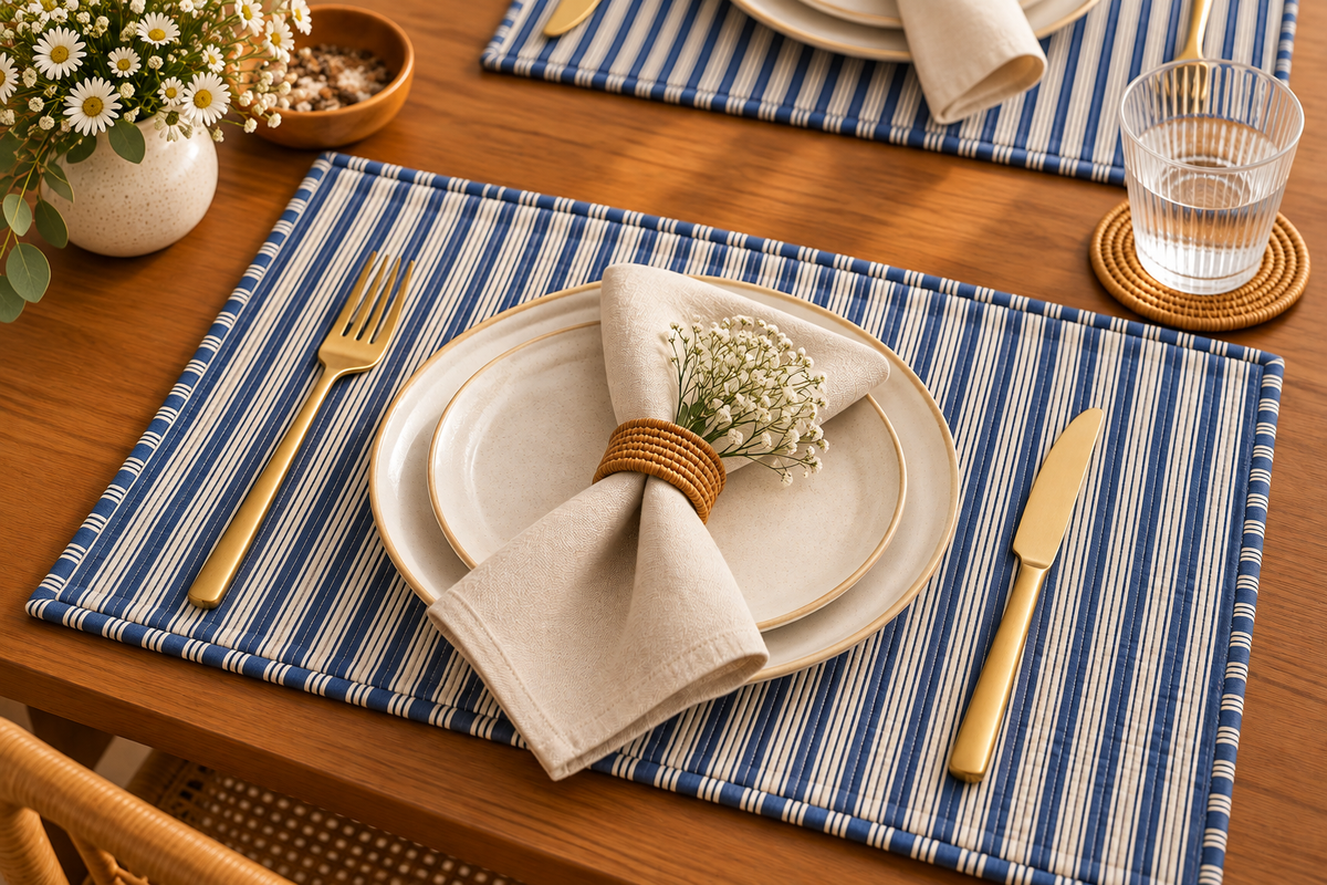 Neel – Reversible Quilted Placemats (Set of 4)
