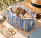 The Blue Riviera Quilted Pouch